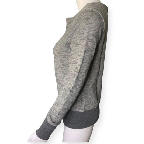 Madewell Sweater Women’s Size XS Crewneck Zip Up Back Minimalist Neutral Gray - Picture 6 of 11
